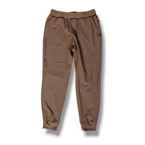 FLX Men's Jogger Pants Brown Elastic Waist Drawstring Stretch Size M